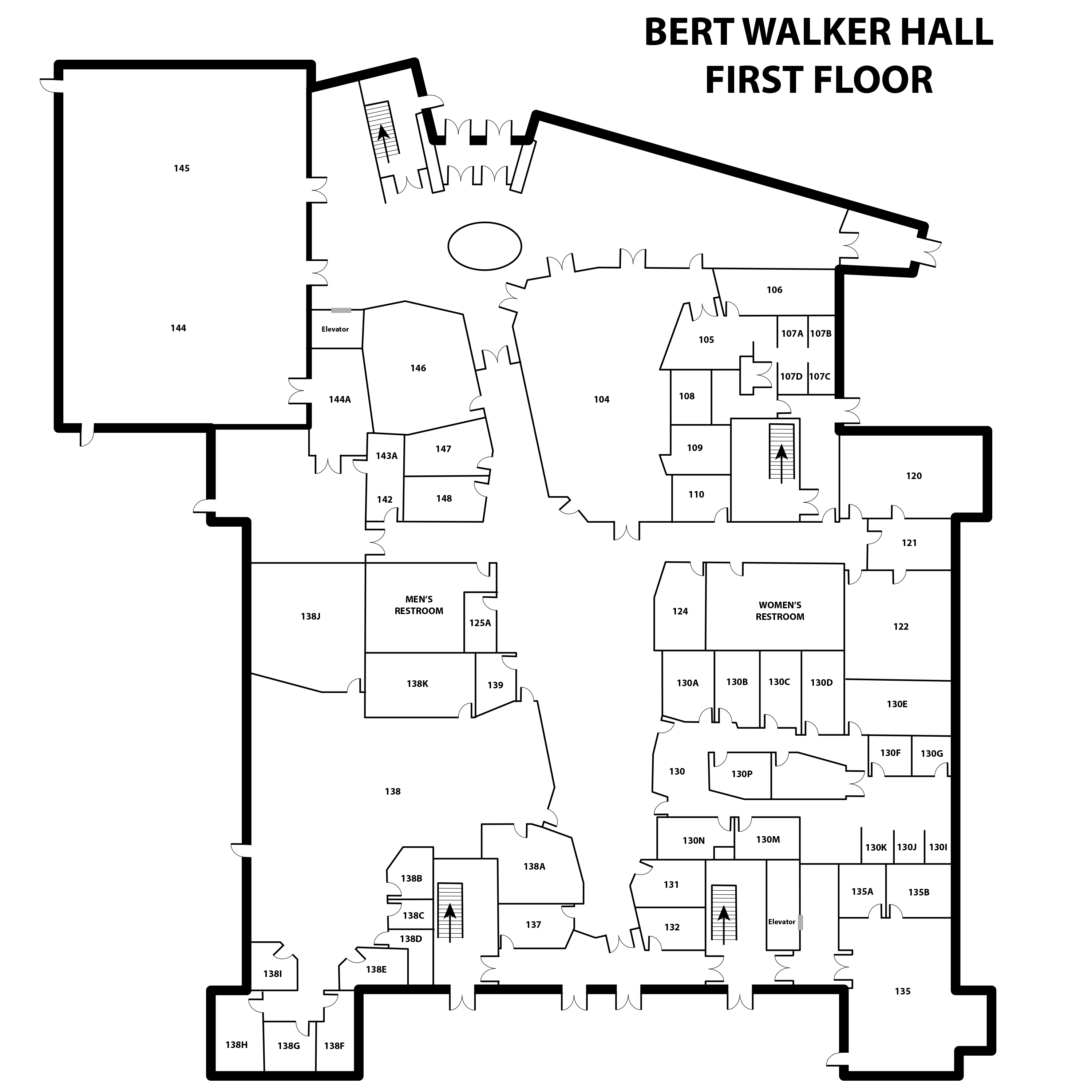Walker Hall Floorplan First Floor