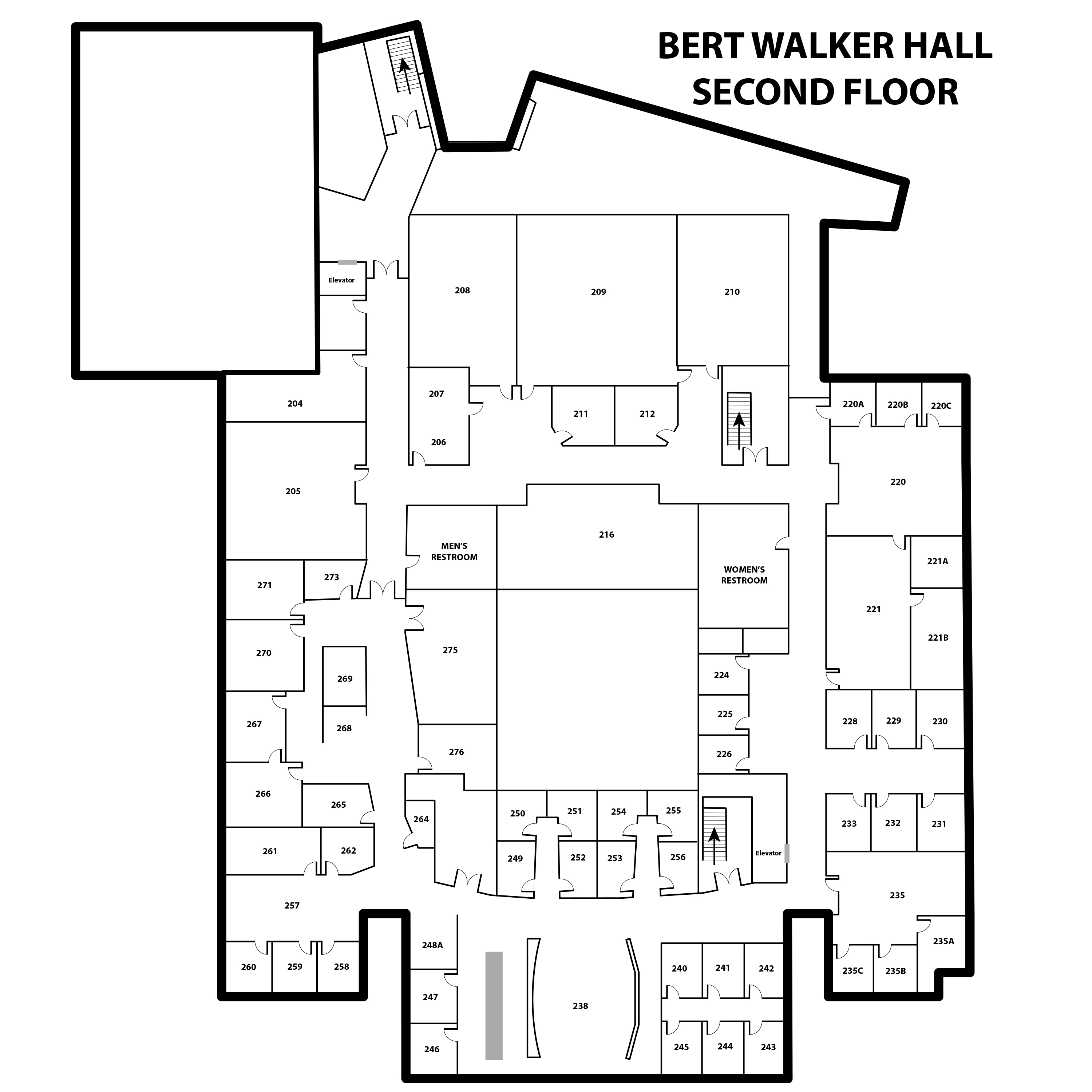 Walker Hall Floor Plan Second Floor