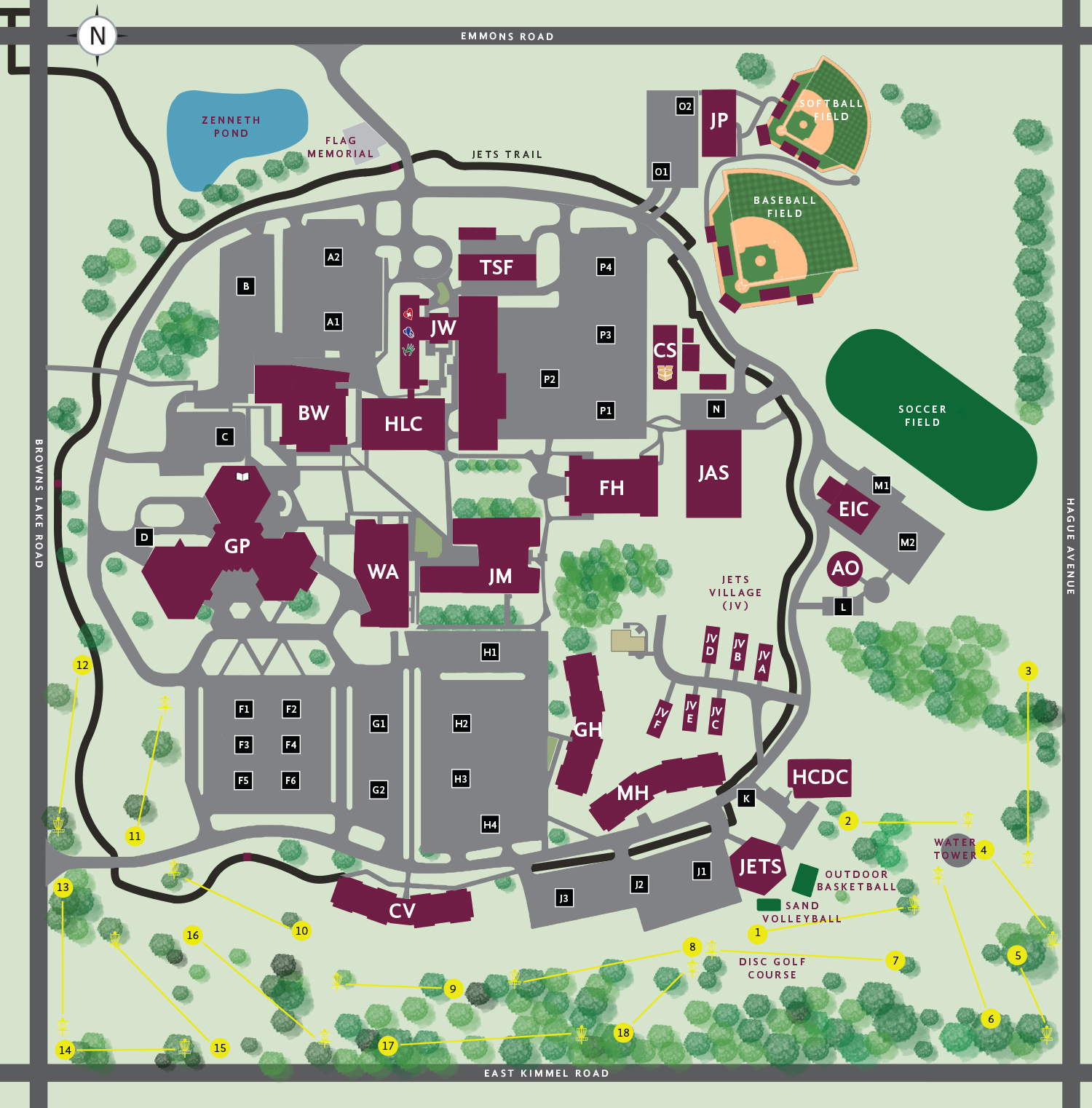 Central Campus Campus Map Jackson College