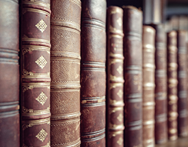 stack of old books