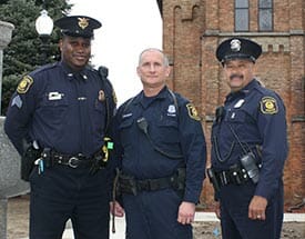 Three police officers