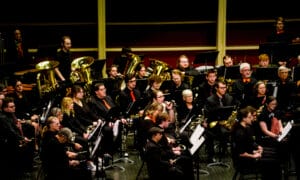 Community Concert Band performing at one of their concerts.