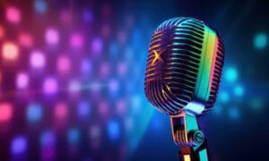 colorful microphone