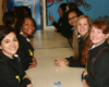 female students sitting at table