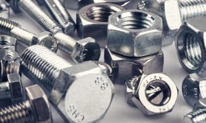 close up photo of nuts and bolts.